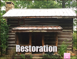 Historic Log Cabin Restoration  Willard, North Carolina